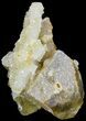 Quartz Encrusted Yellow Cubic Fluorite Cluster - Morocco #44845-1